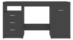 Skrivbord svart 140x50x76 cm spånskiva - Svart