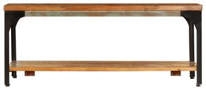Soffbord med hylla 100x60x35 cm massivt återvunnet trä