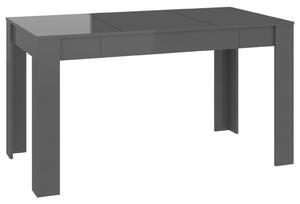 Matbord grå högglans 140x74,5x76 cm konstruerat trä