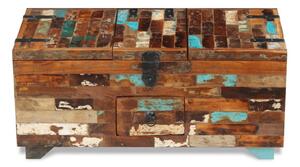 Kistbord massivt återvunnet trä 80x40x35 cm - Brun