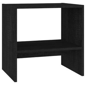 Sängbord svart 40x30,5x40 cm massiv furu