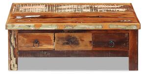 Soffbord med lådor massivt återvunnet trä 90x45x35 cm - Brun