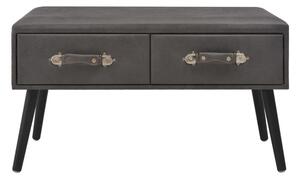 Soffbord grå 80x40x46 cm konstläder - Grå