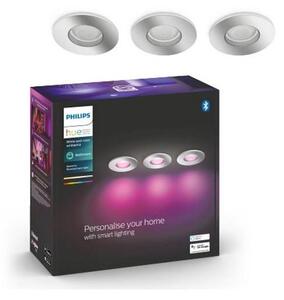 Philips-UPPSÄTTNING 3xLED RGB Justerbar ljusstyrka badrumsbelysning Hue 1xGU10/5,7W/230V IP44