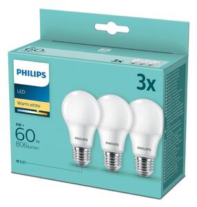 SET 3x LED-lampor Philips A60 E27/8W/230V 2700K