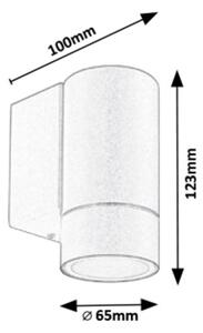 Rabalux 8118 - Utomhus Väggbelysning PHOENIX 1xGU10/10W/230V IP54 grå