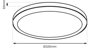 Brilagi - LED taklampa för badrum PERA 18W/230V diameter 22 cm IP65 silver