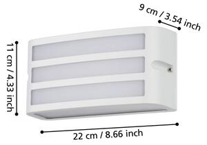 Eglo 900809 - Vägglampa för utomhusbruk CAMARDA 1xE27/40W/230V vit IP54