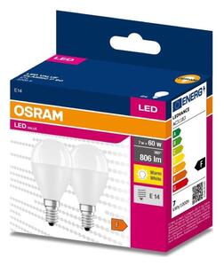 KIT 2x LED glödlampa P45 E14/7W/230V 3000K - Osram