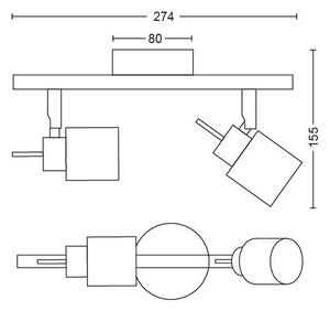 Philips - Spotlight MERANTI 2xGU10/35W/230V vit