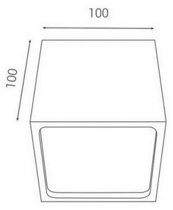 LED2 - LED Utomhus Takbelysning CUBE LED/12W/230V vit