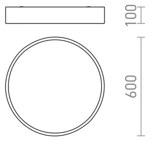 RED - Design Rendl - R13333 - LED taklampa MEZZO LED/60W/230V svart