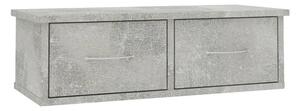 Väggmonterade lådor betonggrå 60x26x18,5 cm spånskiva - Betonggrå
