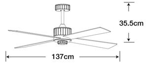 Lucci air 213171 - LED takfläkt NEWPORT trä/vit/beige + +Fjärrkontrol