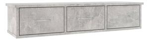 Väggmonterade lådor betonggrå 88x26x18,5 cm spånskiva - Betonggrå