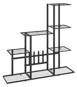 Växtställ 94,5x25x88 cm svart metall - Svart