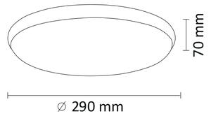 LED taklampa KERN LED/15W/230V diameter 29 cm