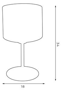 Bordslampa ARDEN 1xE27/60W/230V diameter 18 cm vit/gyllene