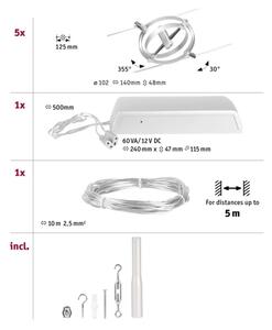 Paulmann 94490 - KIT 8xGU5,3/7,5W Spotlight CARDAN 230V matt krom