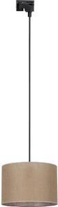 Ljuskrona på rem för skensystem TRACER 1xE27/15W/230V diameter 30 cm svart/brun