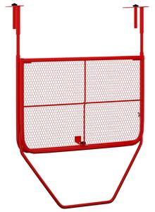 Balkongbord röd 60x40 cm stål - Röd