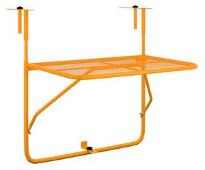 Balkongbord gul 60x40 cm stål - Gul