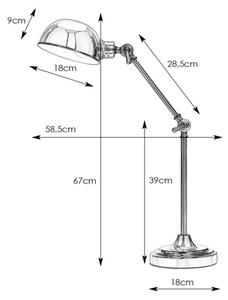 Markslöjd 108583 - Bordslampa PORTLAND 1xE27/40W/230V skinande krom