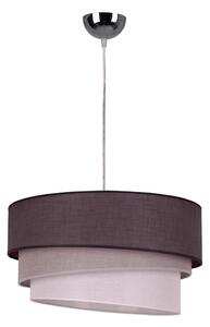 Duolla - Ljuskrona med textilsladd TRIO 1xE27/40W/230V diameter 45 cm antracit/grå/vit