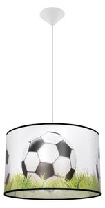 Sollux SL.1429 - Hängande ljuskrona med textilsladd för barn FOOTBALL 1xE27/15W/230V diameter 40 cm