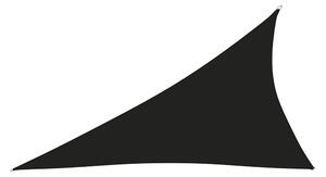 Solsegel oxfordtyg trekantigt 4x5x6,4 m svart - Svart