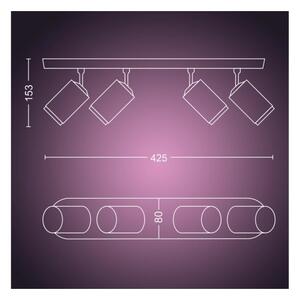 Philips - LED RGBW Dimbar spotlight Hue FUGATO 4xGU10/4,2W/230V svart