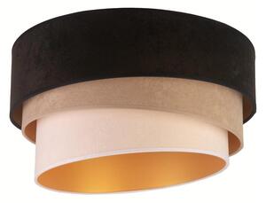 Duolla - Taklampa DEVON 1xE27/40W/230V diameter 45 cm svart/beige