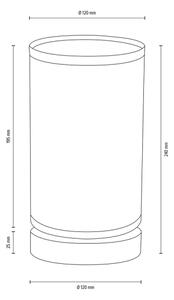 Spot-Light DO70881174 - Bordslampa FIRE 1xE27/25W/230V tall/vit