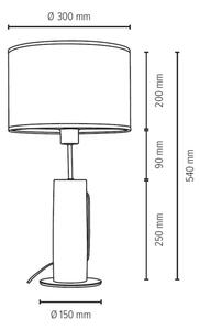 Spot-Light 77628904 - Bordslampa PINO 1xE27/40W/230V