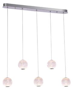 Klausen 142042 - LED ljuskrona med upphängningsrem ESMOND 5xLED/4,8W/230V skinande krom