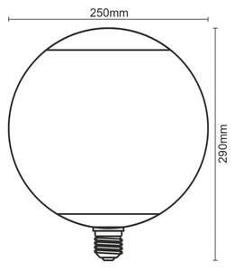 LED glödlampa FILAMENT SMOKE G250 E27/4W/230V 1800K