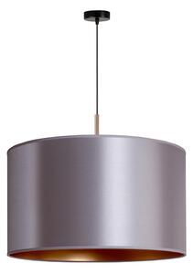 Duolla - Ljuskrona med textilsladd CANNES 1xE27/15W/230V diameter 50 cm silver/koppar