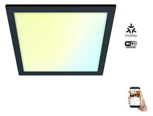 WiZ - LED Dimbar taklampa SUPERSLIM LED/12W/230V svart Wi-Fi