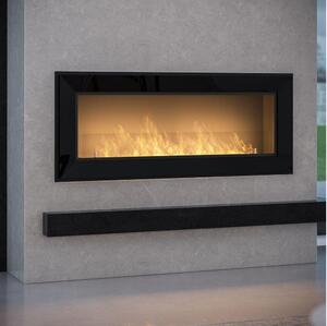 InFire - Inbyggd BIO eldstad 49x120 cm 3kW svart