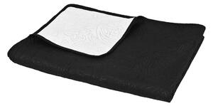 Överkast dubbelsidigt 170x210 cm svart och vit -