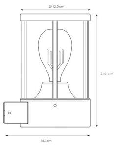 Lucide 14893/01/30 - Utomhus Väggbelysning LORI 1xE27/15W/230V IP44