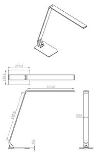 Fabas 3265/30/212 - LED Ljusreglerad lampa WASP 12W/230V 3000/4000/5000K krom