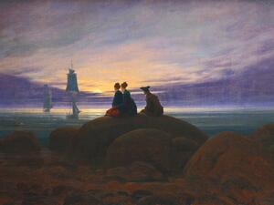 Konsttryck Moonrise over the Sea (Sunset / Moonlight / Sunrise Etc.) - Caspar David Friedrich, (40 x 30 cm)