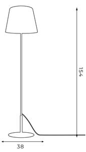 Golv lampa ARDEN 1xE27/60W/230V vit