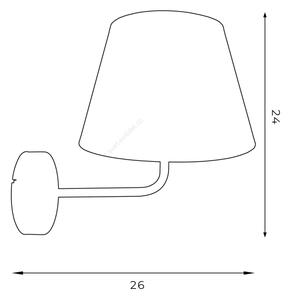 Vägglampa ARDEN 1xE27/60W/230V vit