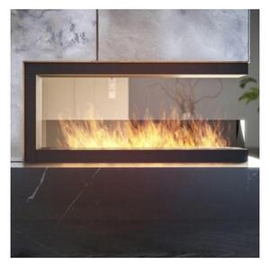 InFire - Corner BIO fireplace 120x50 cm 3kW bifacial