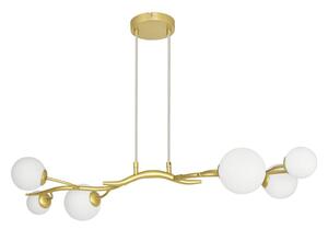 Brilagi - LED ljuskrona med textilsladd MISTEL 6xG9/3W/230V guld/vit