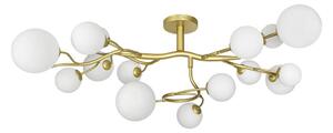 Brilagi - LED ytmonterad ljuskrona MISTEL 15xG9/3W/230V guld/vit