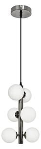 Brilagi - LED ljuskrona med textilsladd MILLA 6xG9/3W/230V skinande krom/vit