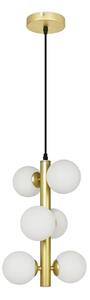 Brilagi - LED ljuskrona med textilsladd MILLA 6xG9/3W/230V guld/vit